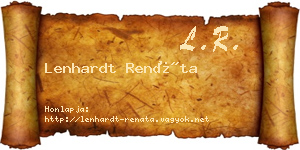 Lenhardt Renáta névjegykártya